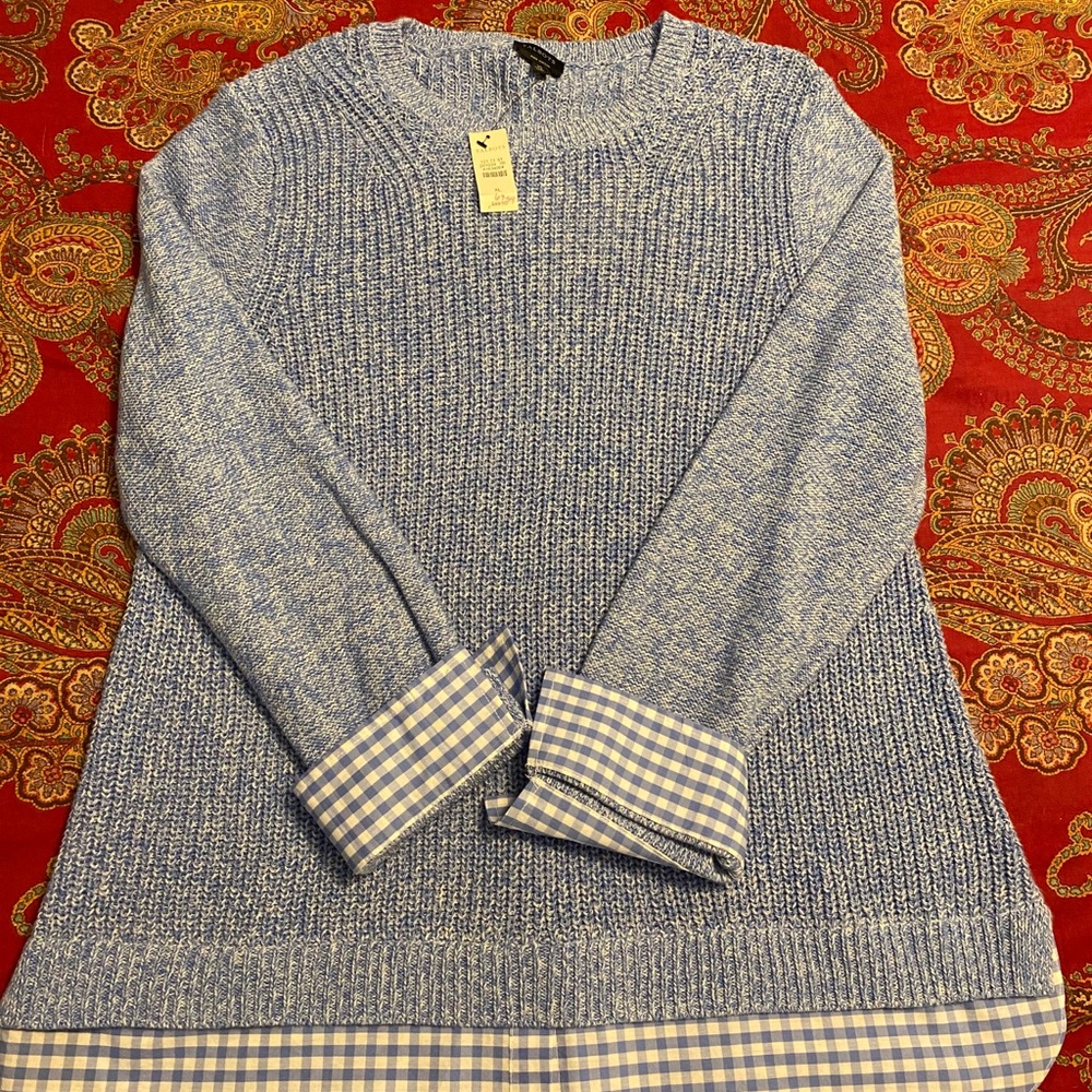 Talbots mixed-media sweater